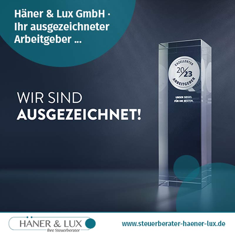 Häner & Lux GmbH · Ihr aus­gezeichneter Arbeitgeber …